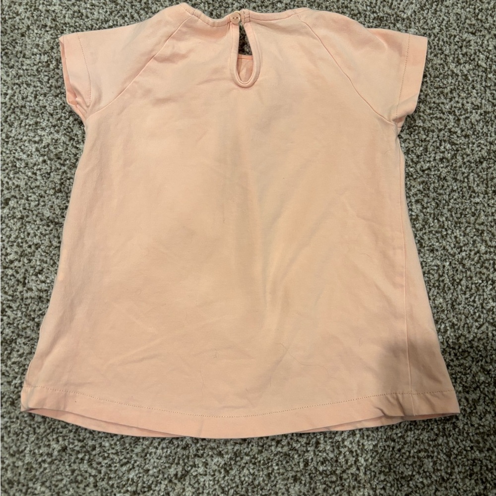 Zara Peach Tee with Orange Bow - Picture 3 of 3